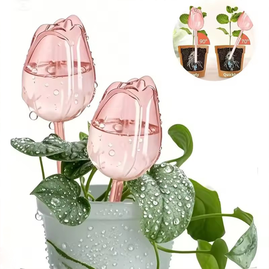 Indoor Herb Garden - Transparante dikke PET-tulpvormige zelfwaterende druppelirrigator voor
