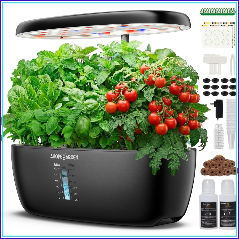 Hydroponic Kit - 12-pods hydrocultuur tuin met LED-kweeklamp, binnenkweekset
