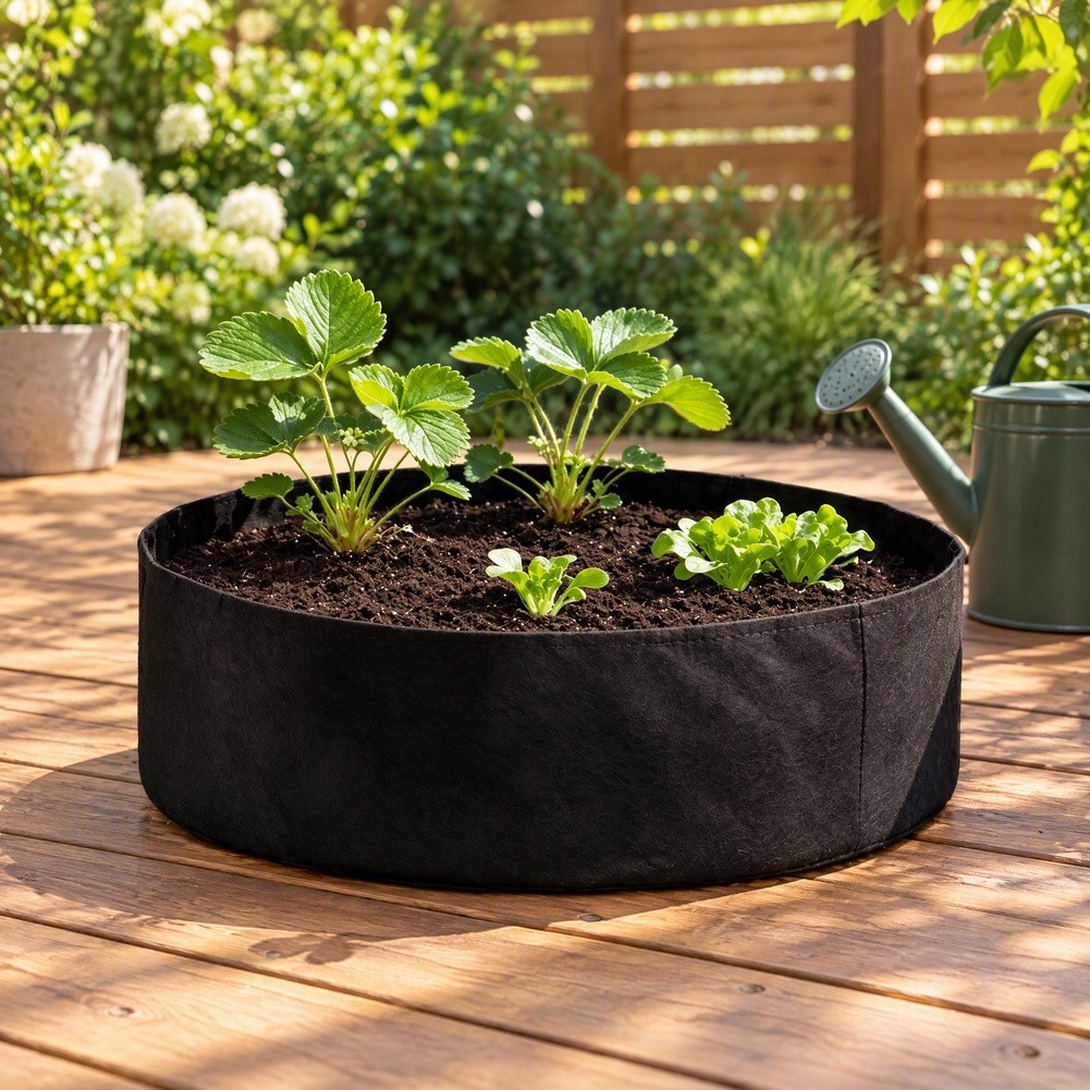 Grote ronde plantenzak van vil - Grow Bag recensie en prijs