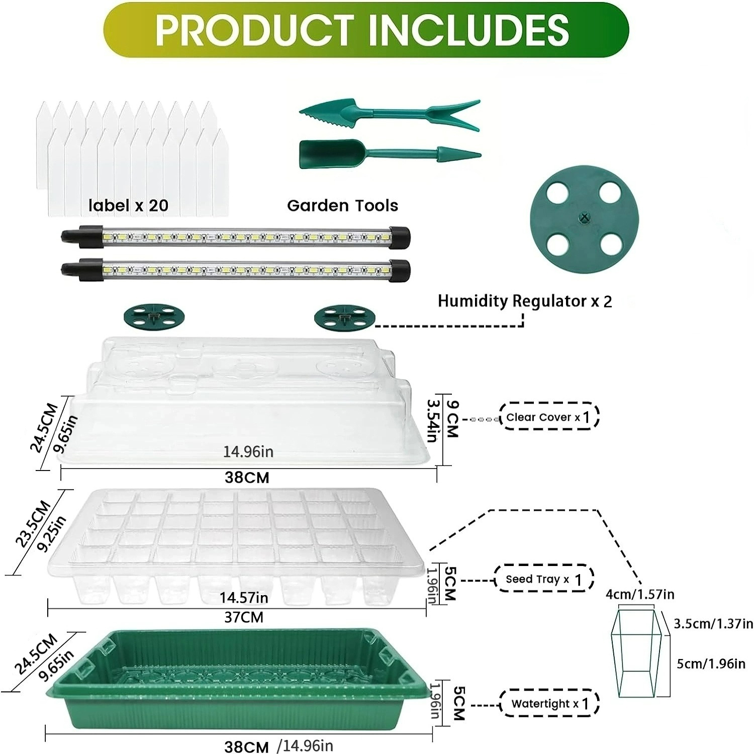 Zaaitray met groeilamp, 1-pack - Seed Starter Tray recensie en prijs