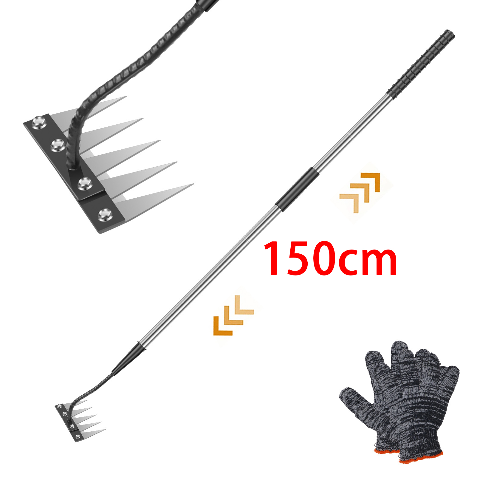 5-tands roestvrijstalen onkrui - Garden Gloves recensie en prijs